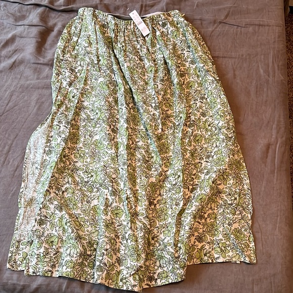 NWT J. Crew Long Sleeve Linen Cropped Top and Linen Skirt Set - Picture 8 of 8